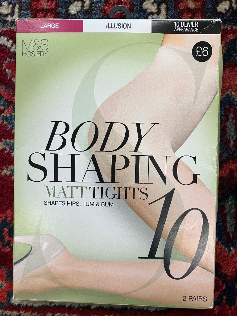 NEW Illusion (Nude) Body Shaping Matt Tights from Marks & Spencers - Size Large